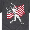 Boys' - Instant Message - Baseball Player American Flag Short Sleeve Graphic T-Shirt - 2 of 4