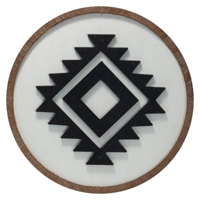 Multicolored Southwest Patterned Round Wall Décor  - Foreside Home & Garden