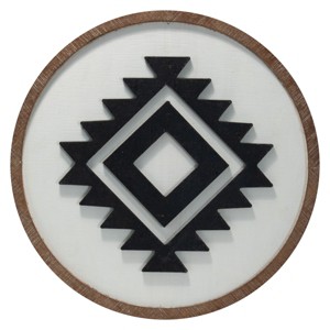 Multicolored Southwest Patterned Round Wall Décor  - Foreside Home & Garden - 1 of 4