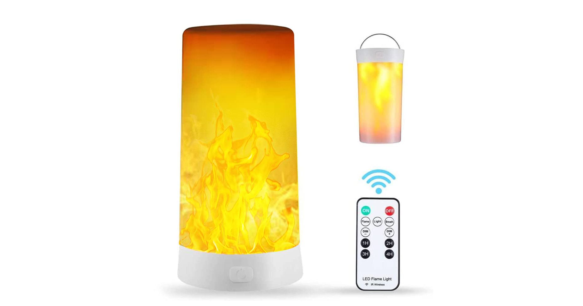Oumilen LED Flame Effect Lamp, USB Rechargeable