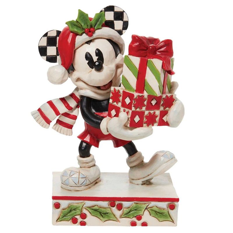 Jim Shore 4.5 Inch A Season Of Giving Mickey Mouse Disney Figurines, 1 of 4