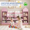 LOVMOR 4 Tier Kids Bookshelf, Baby Toddler Book Rack Toy Storage Organizer, Wooden Montessori Bookcase for Kids Rooms, Bedroom, Playroom, Nursery - 3 of 4