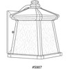 Progress Lighting Mac 1-Light Medium Wall Lantern, Ceramic, Black, Clear Water Glass Shade - 2 of 2
