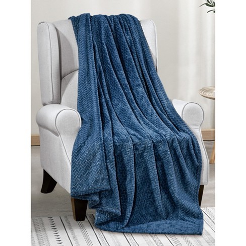 Ultimate Comfy and Plush Extra Heavy Chevron Braided Throw Blanket 50