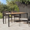 vidaXL Garden Dining Table Black 35.4" x 35.4" x 29.5" Poly rattan - 2 of 4