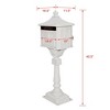 Cast Aluminum Mailbox with Post, Locking Security Post Mount Mail Box, Large Security Postal Mailbox for Outside with Keys, Postal Mailbox - 4 of 4