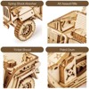 ROBOTIME 3D Wooden Puzzle Army Field Car for Adults- Car Model Kits,Vehicle Building Kits, 7.44"*3.9"*3.5" - 4 of 4