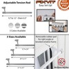 Evideco French Home Goods Adjustable Tension Rod Set, Available in 12"-20", 20"-31", 31"-47", No-Screw Installation Perfect for Café Curtains - 3 of 4