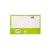 JAM Paper Laminated Glossy 3 Hole Punch Two-Pocket School Folders Lime Green 385GHPLID - 2 of 4
