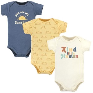 Hudson Baby Cotton Bodysuits, Kind Human - 1 of 4