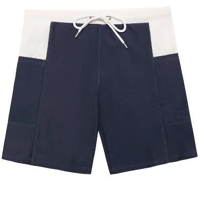 Lars Amadeus Men's Color Contrasting Pattern Holiday Summer Beach Board Shorts