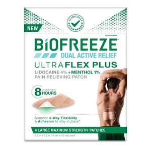 Biofreeze UltraFlex Lidocaine + Menthol Patches - 4ct : Target