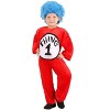 HalloweenCostumes.com X Small   Dr. Seuss Thing 1 and Thing 2 Costume for Toddlers 2T/4T., Red - 3 of 4