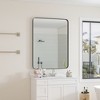 DOMETOUR Wall Mirror 30x40 Inch Black Rectangular Metal Frame for Bathroom, Living Room, Bedroom - 3 of 4