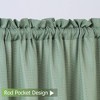Waterproof Waffle Weave Textured Kitchen Valances for Windows 60"x15", Washable Short Window Curtains for Bathroom, Living Room, or Bedroom - 2 of 4