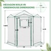 EAGLE PEAK 6.6x6.6 ft Hexagon Pop up Greenhouse, Portable Walk-in Grow Tent, All-Weather Plant Shelter - 3 of 4