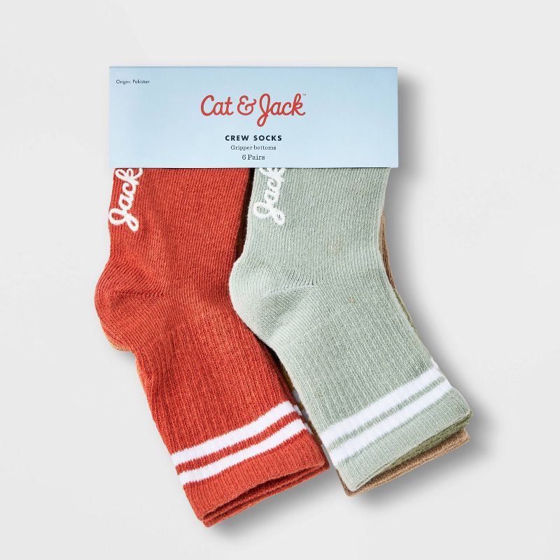 Baby 6pk Crew Socks - Cat & Jack™, 3 of 8