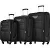 3-Piece Softside Luggage Set,Carry On Suitcase,Medium and Large Expandable Suitcases with Spinner Wheels and TSA Lock (20"/24"/28")–Cuddlewood - 2 of 4