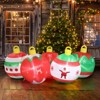 6.9 FT Christmas Inflatable Decoration, Inflatable Five Christmas Balls, Funny Blow Up Yard Decorations for Holiday Party Front Yard Lawn Garden Decor - 4 of 4