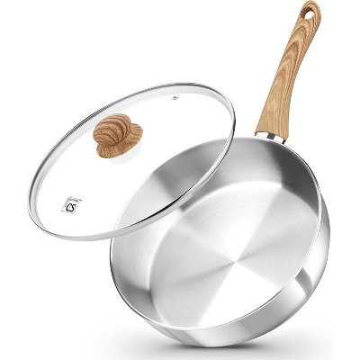 KOCH SYSTEME CS Stainless Steel Saute Pan with Bakelite Handle, Silver