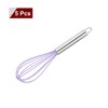 Unique Bargains Silicone Stainless Steel Non-Stick Coated Heat-Resistant Whisk 5 Pcs - 3 of 4