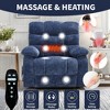 Oversized Power Lift Recliner Chair with Heat & Massage, Dual Motor, Infinite Positions, Heavy Duty Chenille Electric Recliner for Elderly - 3 of 4