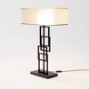 Infibrite 27" Geometric Chic Table Lamp: Modern Torchiere, ETL Listed, Linen Shade - 2 of 4
