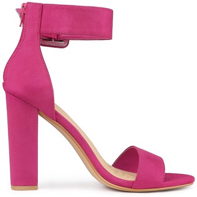 Perphy Women's Open Toe Ankle Strap Block Heel Sandals