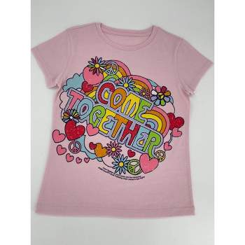 Girls' Beatles 'Come Together' Short Sleeve Graphic T-Shirt - Pink