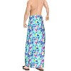 HAPPY BAY Men's Beach Summer Long Cover Up Vacation Lava Lava Sarong Hawaiian Beachwear Sarongs Samoan Swimwear For Men One Size Blue, Floral - 3 of 4