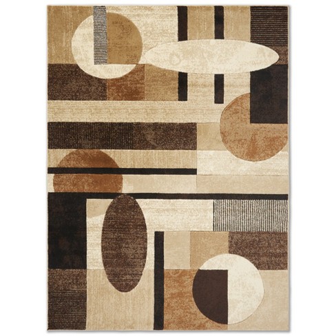 Home Dynamix Tribeca Slade Modern Area Rug, Abstract Brown/Red 39