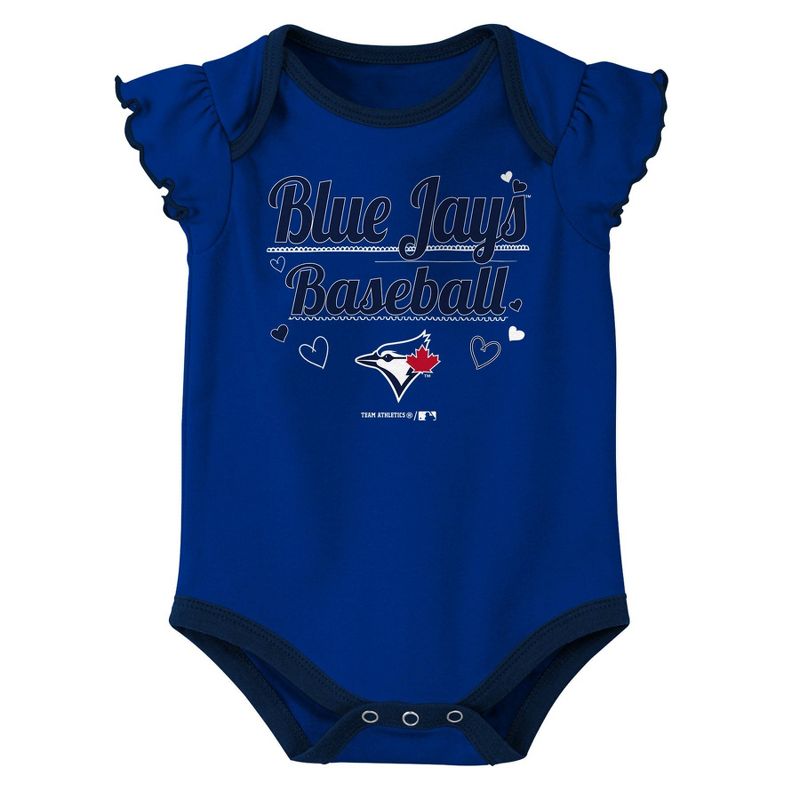 MLB Toronto Blue Jays Girls' Bodysuit 3pk, 2 of 5