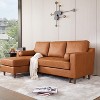 88.9" L-Shape Sofa Couch with Convertible Chaise, Sectional Leather Sofa with Deep Seat, 3-Seats Leather Couch with Comfy Cushion for Living Room - 4 of 4