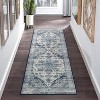 Machine Washable Vintage Area Rug Distressed Soft Indoor Carpet, Stain-Resistant Non-Slip Low Pile Rug for Bedroom, Dining, Office - 2 of 4