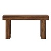 Syemin Console Tables Long Farmhouse Console Table, Rustic Brown Rectangular Accent Table, Solid Wood Grain Entryway Table, Brown, 63"*13.78"*33.46" - 2 of 4