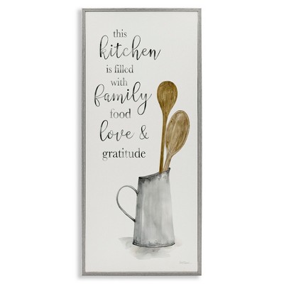 Stupell Industries This Kitchen Family Phrase, 10" x 24"