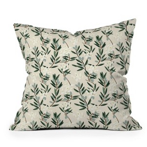Holli Zollinger Bloom Outdoor Throw Pillow Olive Green - Deny Designs - 1 of 3