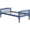 NicBex Twin over Twin Bunk Bed Wooden Bed Frame with Inclined Ladder and Full Length Guardrail, Space Saving, No Box Spring Required, Blue - 4 of 4