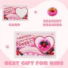 Joyfy 36 Packs Valentines Day Gift Cards with 3D Dessert Erasers for Kid Classroom Valentines Day Cards, Party Favor Toy Card, Classroom Exchange Gift - 4 of 4