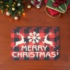 Unique Bargains Christmas Place Mats Flax Red Black Khaki 13"x17.7" 2 Pcs - 2 of 4