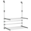 vidaXL Drying Rack for Balcony 21.3"x9.8"x16.5" Aluminum - 2 of 4