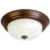 Yosemite Home Decor JK101-11DB 2-Light Flush Mount with Marble Glass Shade, Dark Brown, 11-Inch - 2 of 2