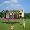 Okak 12/14FT Recreational Kids Trampoline with Enclosure Net, ASTM Approval Outdoor Trampolines with Ladder, Trampoline for Garden, Yard - 3 of 4