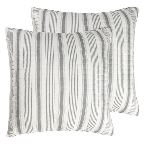 Grey euro sale pillow shams