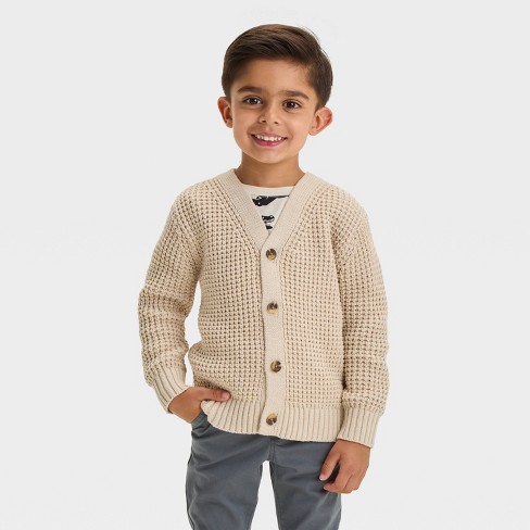 Toddler Boys Cardigan Sweater Cat Jack Cream Target