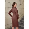 BLUEMING Womens Maternity Sweater Dress V Neck Rib Texture Casual Button Details Stretchy Bodycon Dress - 3 of 4