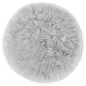 PiccoCasa Office Home Bedroom Faux Sheepskin Puffy Plush Area Soft Warm Floor Mat 1 Pc - 1 of 4