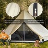 Resenkos 16.5’x16.5'x10' 10-Person Waterproof Camping Yurt Tent, Unique Style, Spacious Interior & Breathable Design Beige - 4 of 4