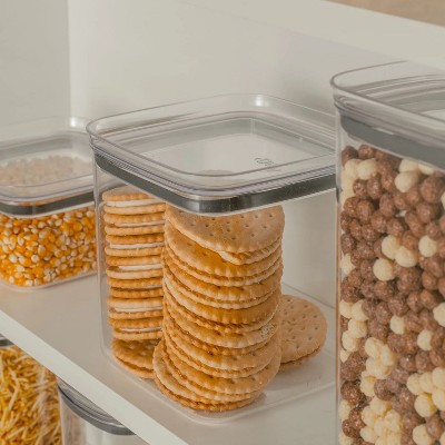 OU Airtight Food Storage Container 9.7 Cup, BPA Free, Clear Plastic Food Storage Container with Leak Proof Lid, Stackable Kitchen Organizer — фото 4