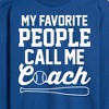 Men's - Instant Message - My Favorite People Call Me Coach Long Sleeve Graphic T-Shirt - 2 of 4